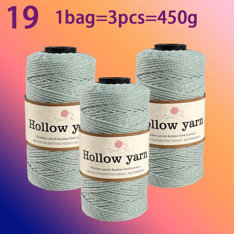 Yarn, Hollow Cord for Bags, Storage Baskets, Floor Mats & Hanging Crafts