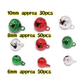 Jingle Bells Colorful Metal Christmas Craft Charms DIY Jewelry Making