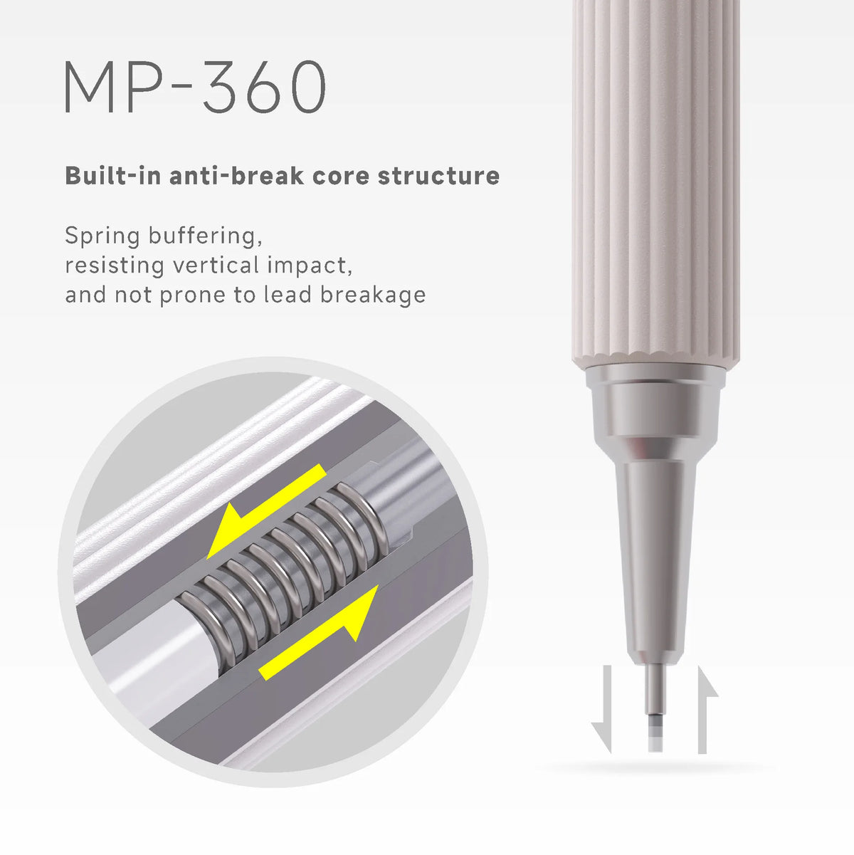 LANGUO Metal Mechanical Pencil Set with Leads & Eraser — 0.3 to 0.9mm