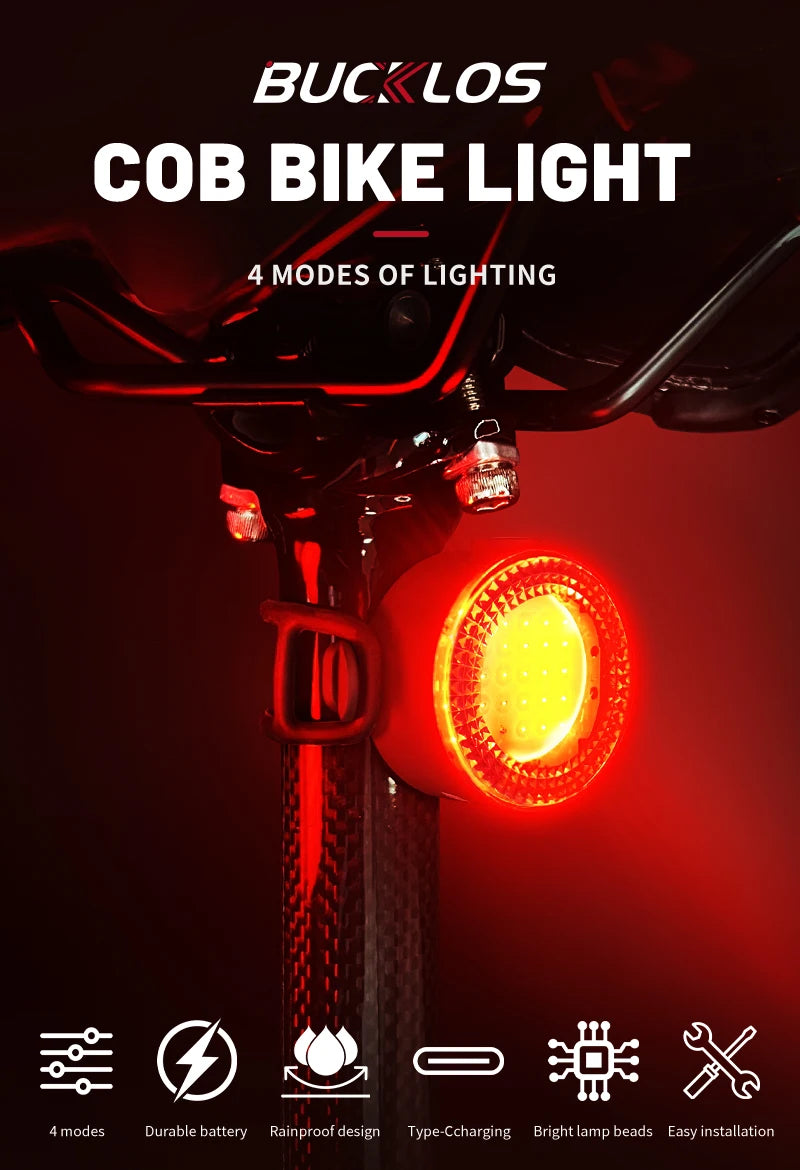 BUCKLOS COB Bike Taillights Headlight Premium Quality Replacement Accessory