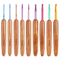 Crochet Hooks, Bamboo Handles for Handmade Yarn Crafts & Needlework