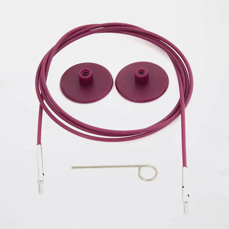 Knitting Needle Cable, KnitPro Purple for Interchangeable Circular Needles