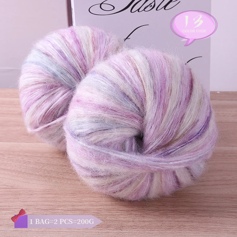 Yarn, Rainbow Gradient for Handmade Coats, Sweaters, Gloves & Shawls