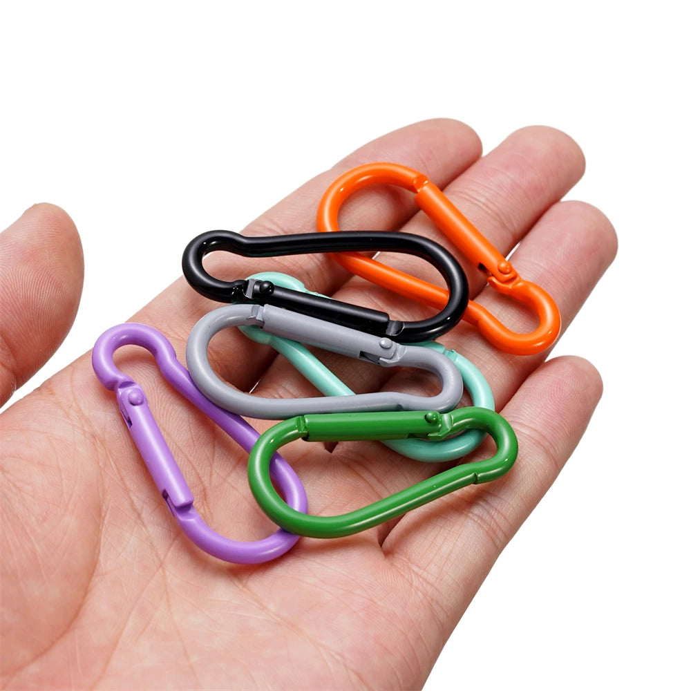 Keyrings . Long Spring Keyring Openable Carabiner Clips Hooks DIY Jewelry Making