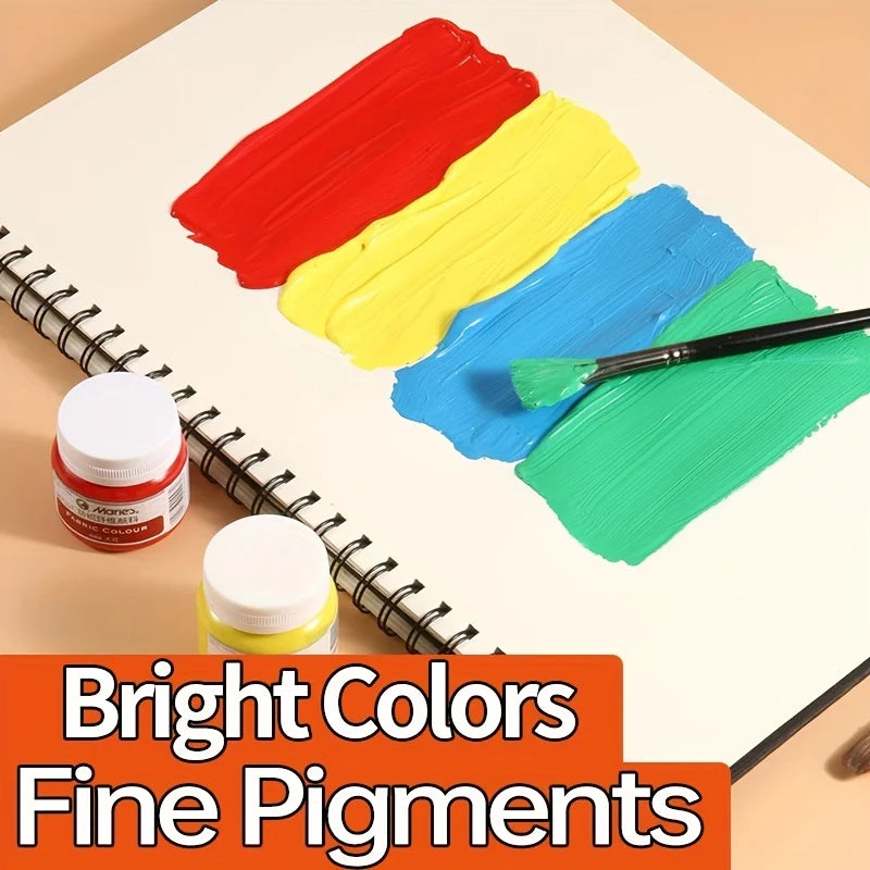 Marie's Permanent Fabric Paint 50ml — 19 Colors for Clothing & DIY Art