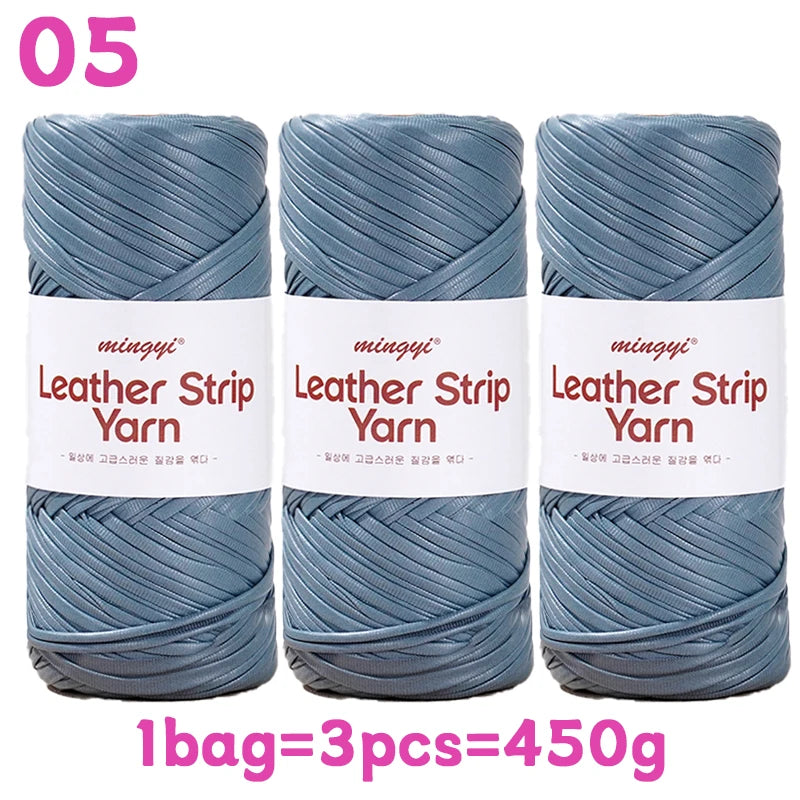 Yarn, Faux Leather Fabric Strip for Crochet Bags, Baskets & Slipper Crafts