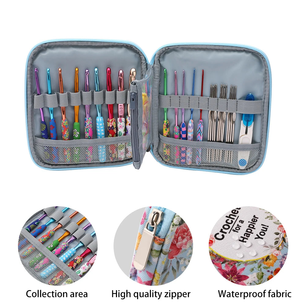 Crochet Hook Set with Storage Bag for Handmade Sweaters & Beginner Crafts