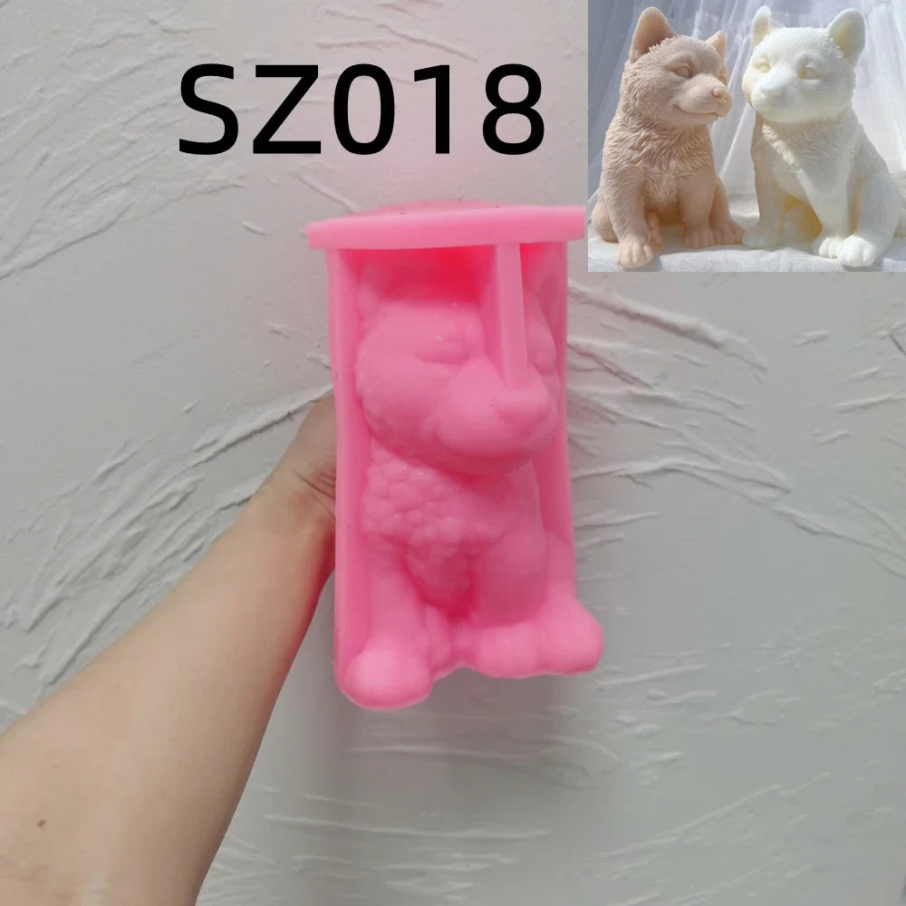 Dog Breed Candle Mold, 11 Styles — Puppy Silicone Mold, Soy Wax & Resin