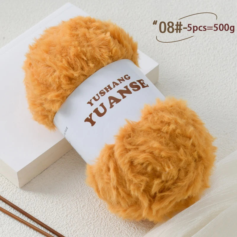 Yarn, Chunky Faux Fur for Crochet Shoes, Bags, Pendants & Slipper Crafts