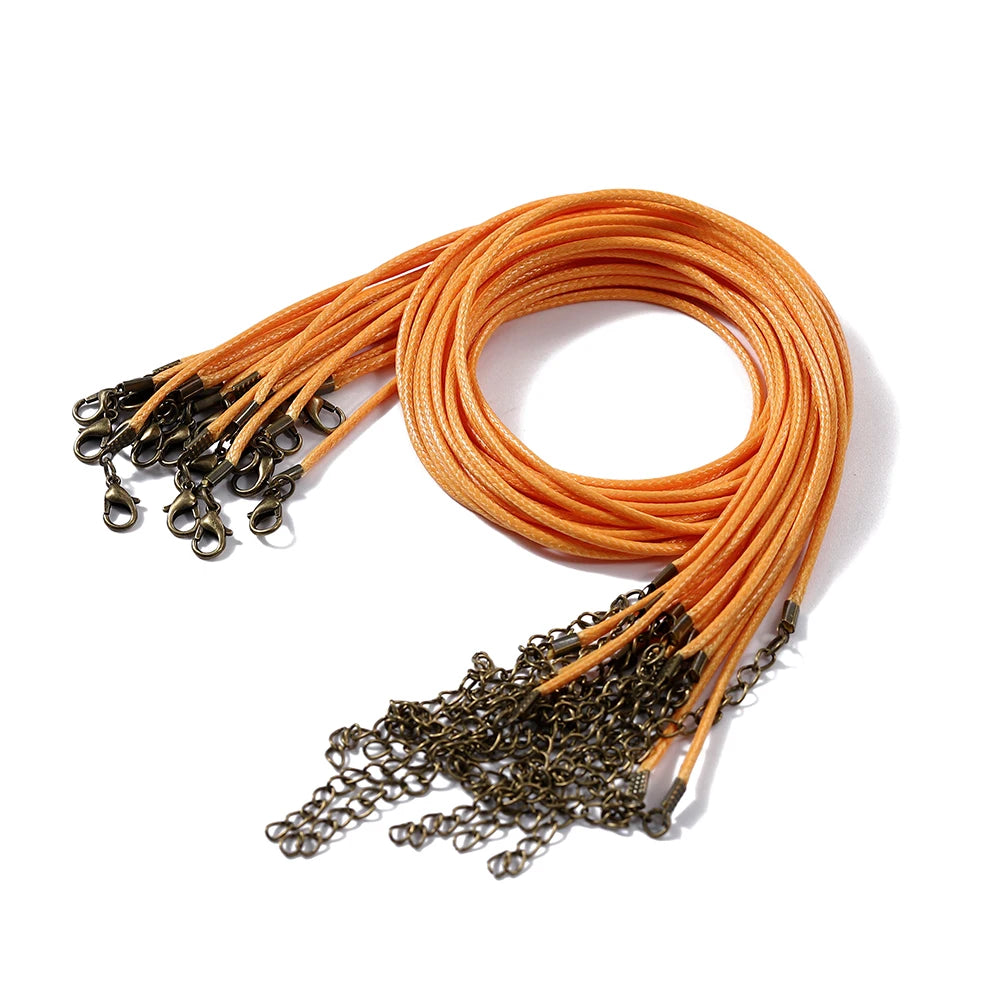 Necklace Cords Braided Leather Adjustable Clasp DIY Jewelry Making