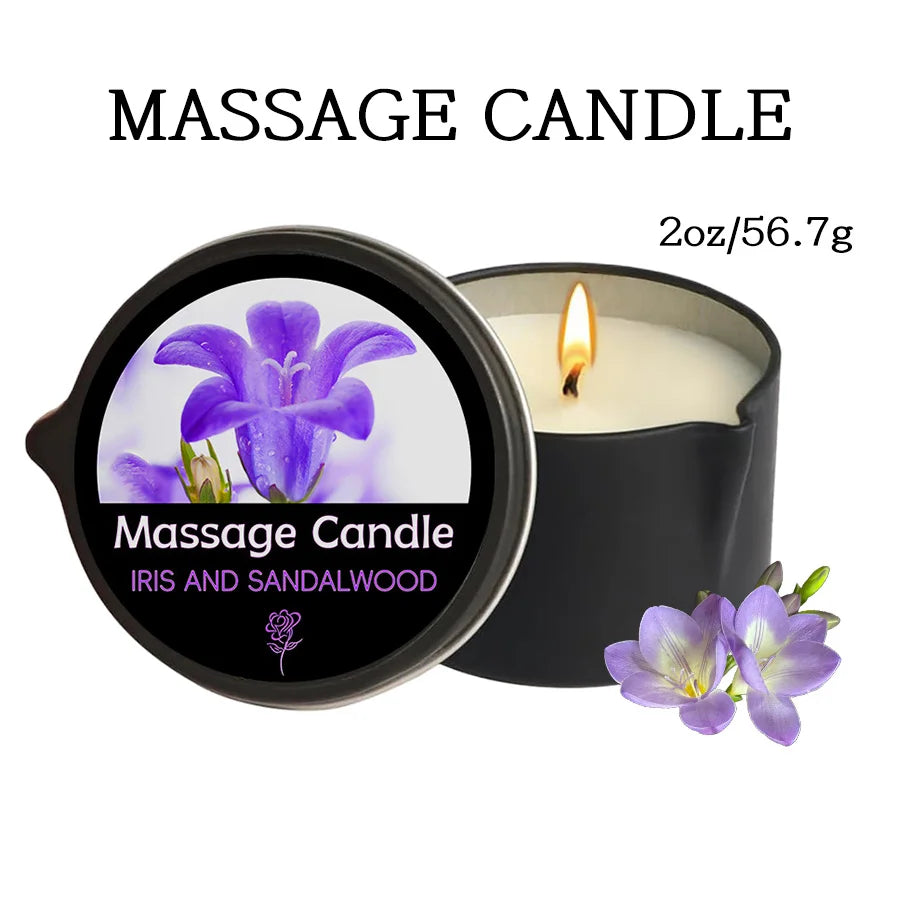 Massage Candles EVODUCK Pour Spout Tins Jasmine Rose Lavender Fragrances