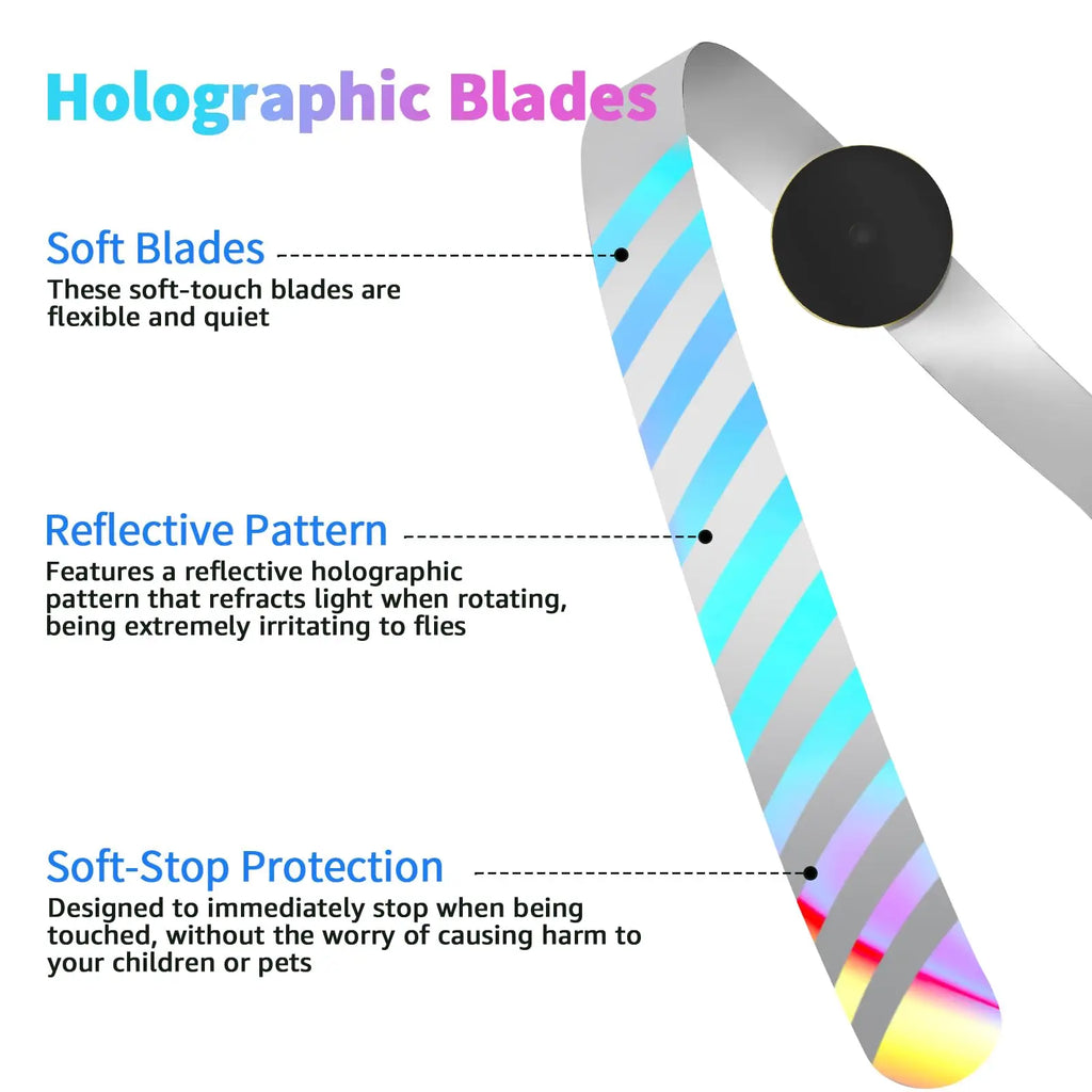 Table Rechargeable Fly Fans Outdoor Fly Repellent Fans for Outdoor Top Insect Repellent Fan with Holographic Blade for Picnic
