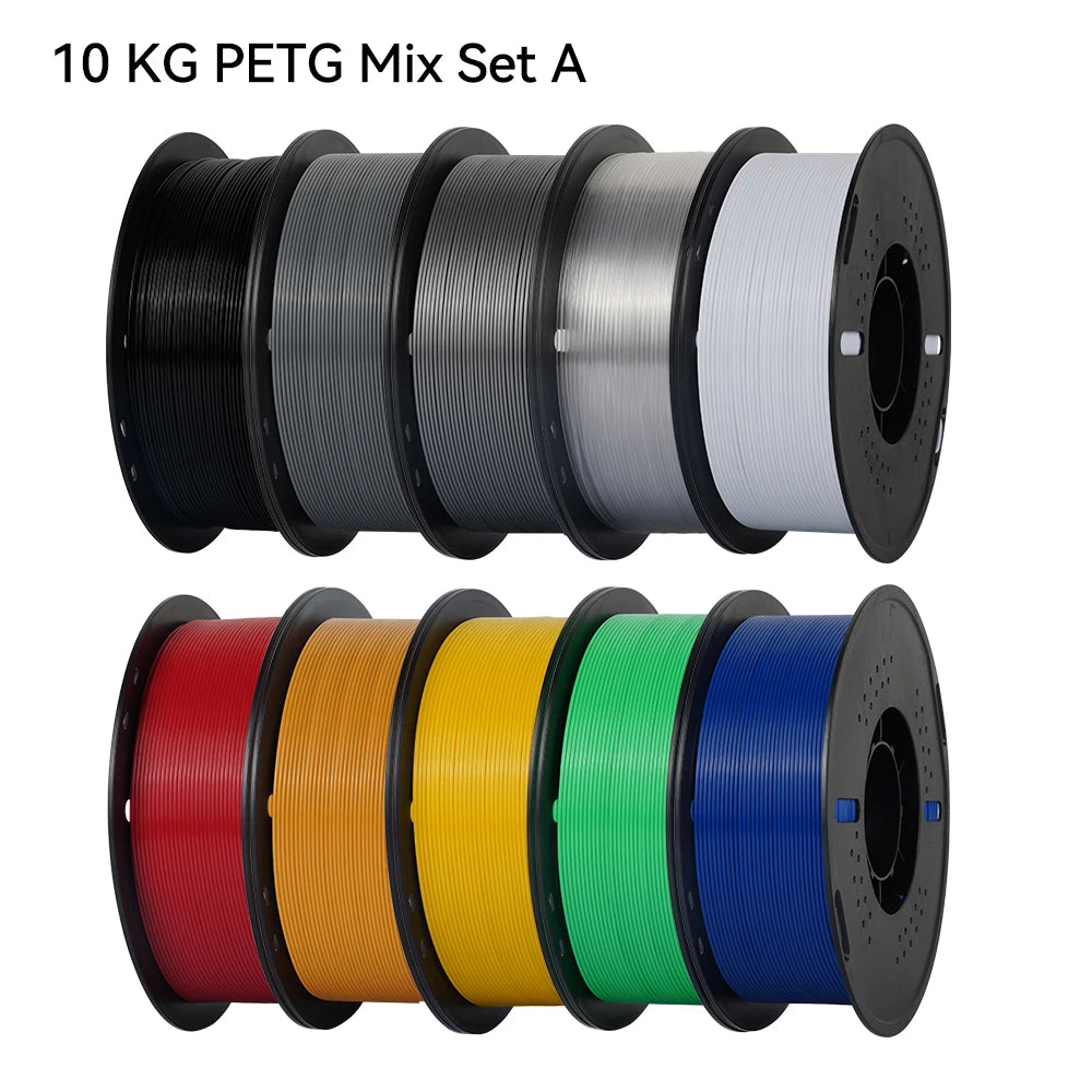 3D Printer Filament PETG 10KG 1.75mm Tangle-Free 20 Colors KINGROON