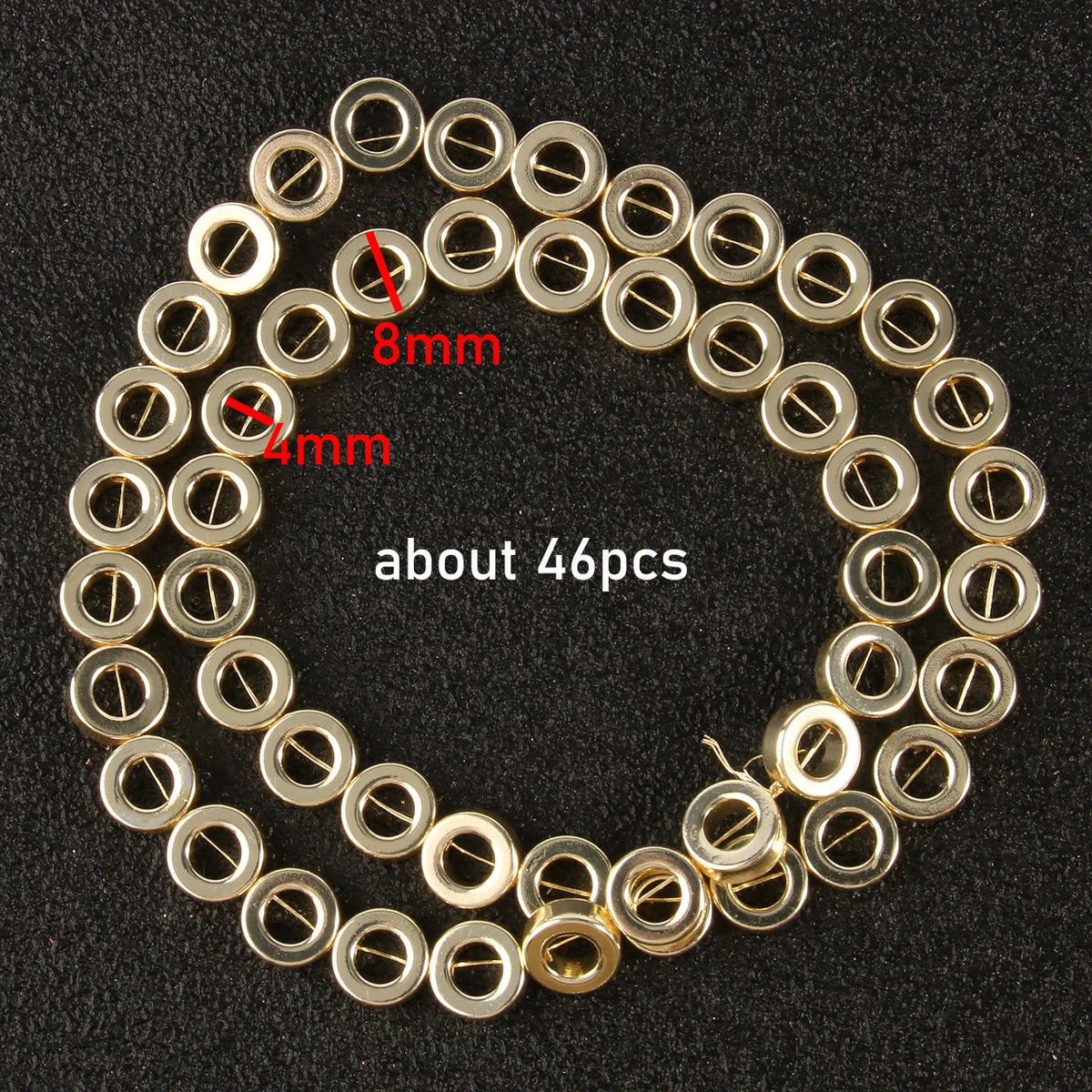 Stone Beads Gold-Tone Hematite-Style Mixed Shapes for DIY Jewelry Making