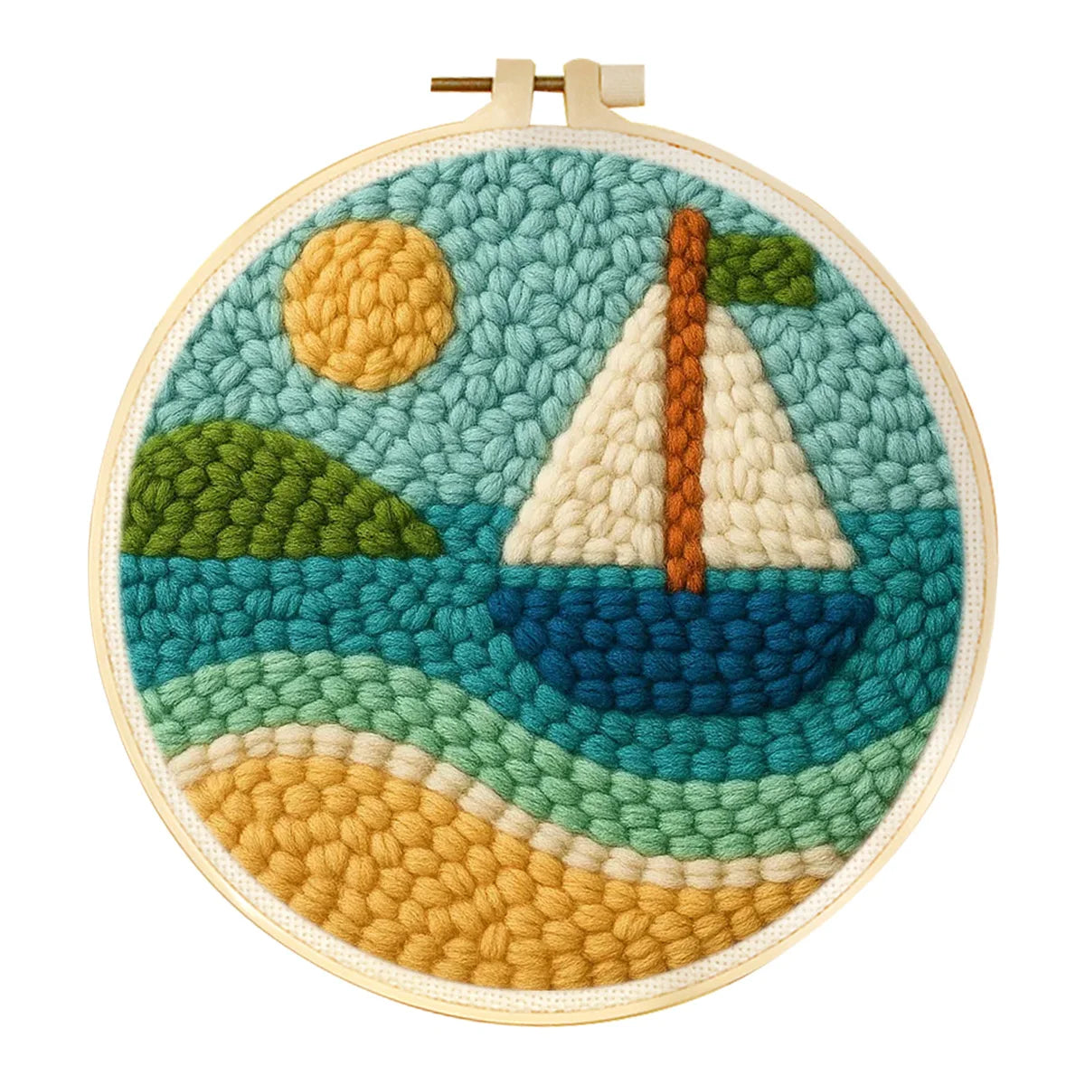 Punch Needle Kit, Scenery Pattern for Beginner Yarn Art & Home Decor