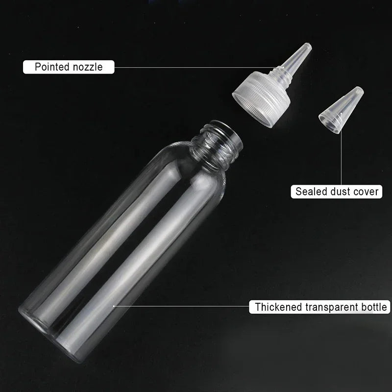Squeeze Bottles Empty Clear Plastic Needle Tip Glue Ink Containers 10 Pack
