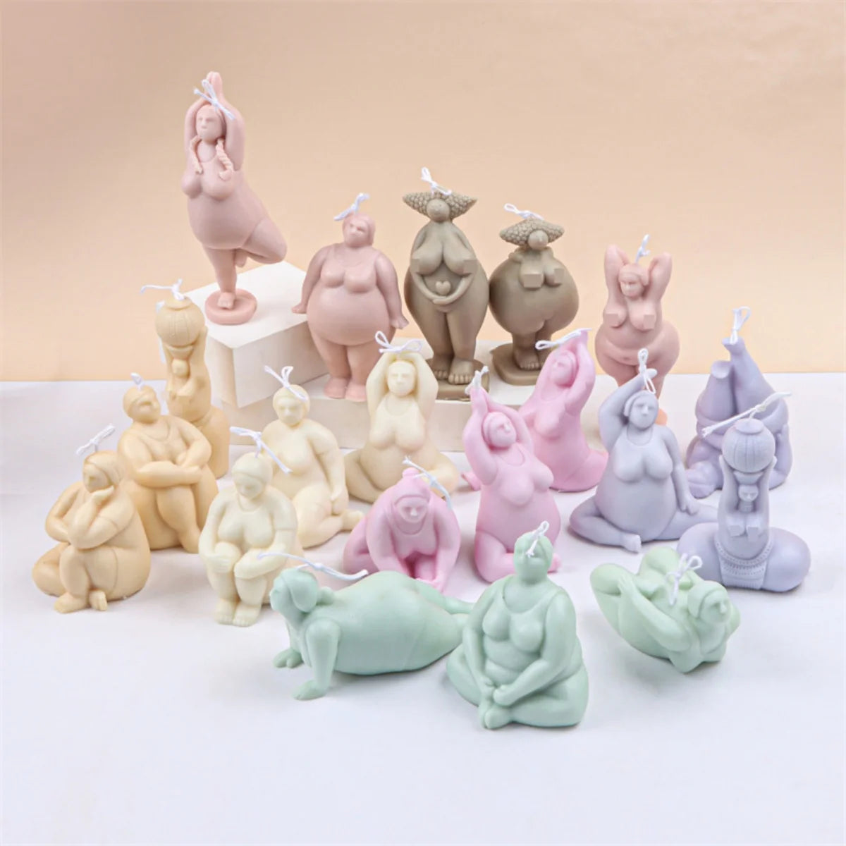 3D Lady Body Candle Mold Yoga Pose Soap Scented Plaster Epoxy Resin Making Mold DIY Home Decoration Handmade Gifts