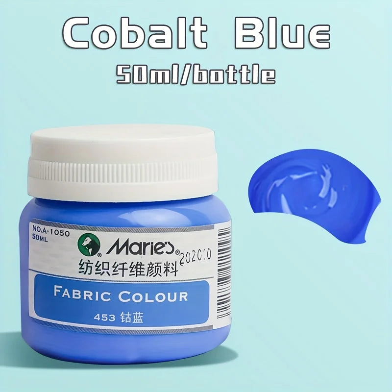 Fabric Paint, Marie's Permanent 50ml — 19 Colors for Clothing & DIY Art