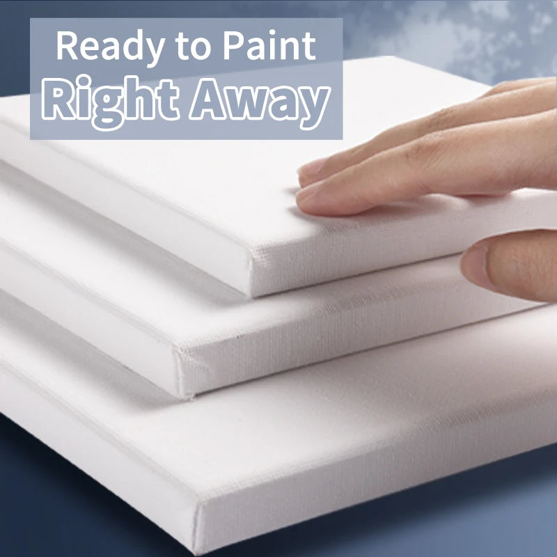 Marie's Stretched Canvas 3-Pack 100% Cotton Primed Rectangle and Round