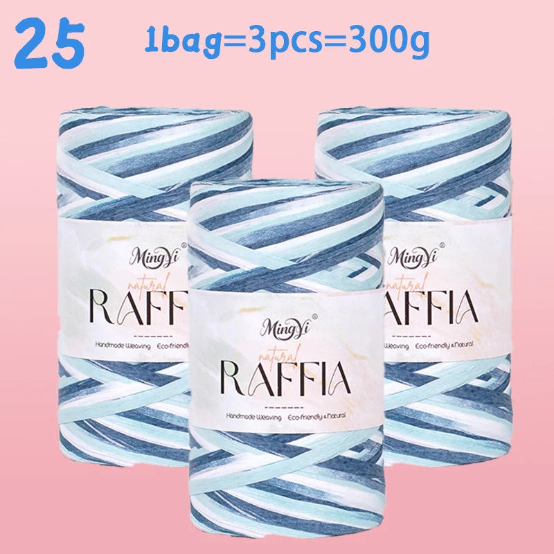 Yarn, Raffia-Style for Handmade Hats, Bags, Floor Mats & Storage Crafts