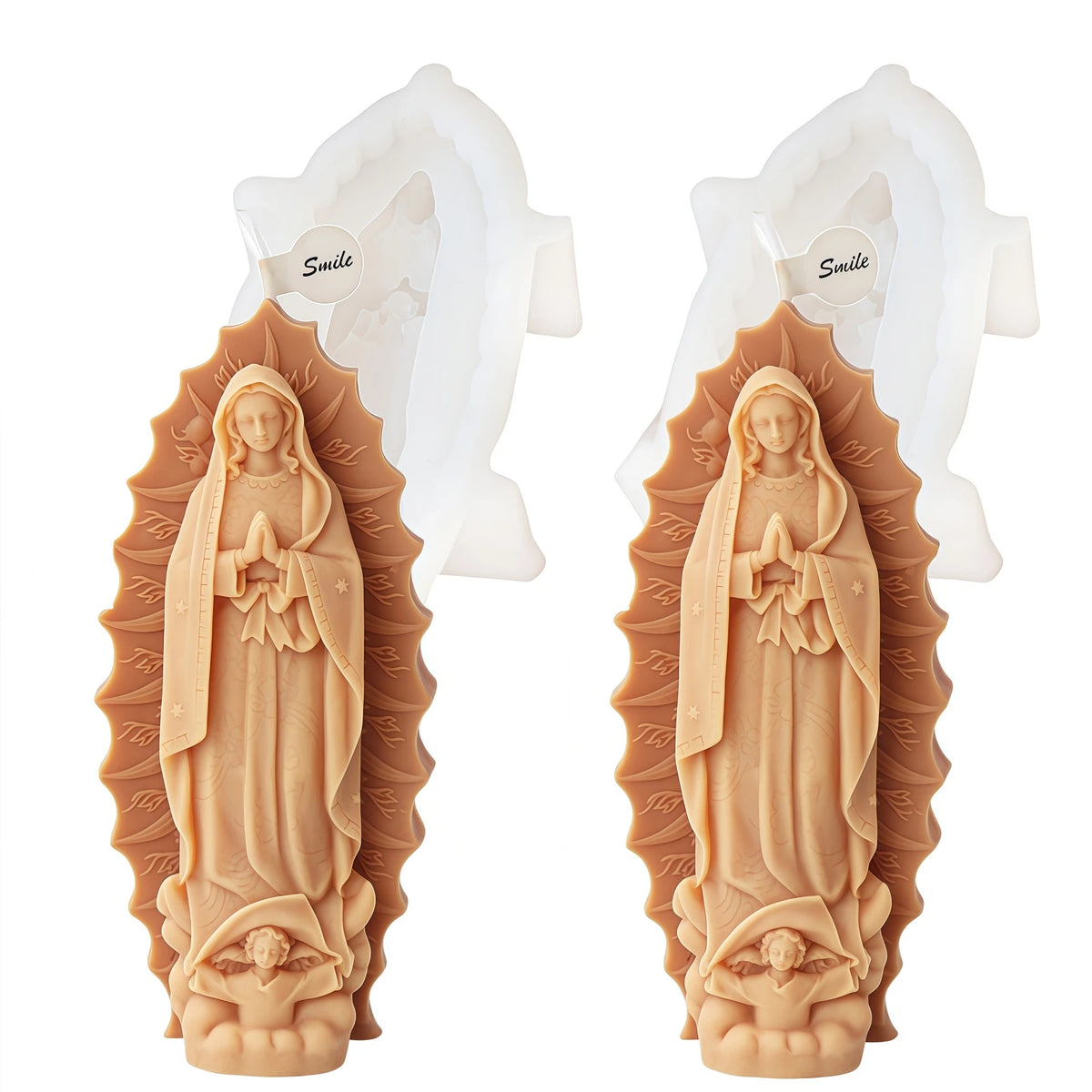 Candle Mold Silicone Virgin Mary Holy Family Jesus Religious Figure DIY Wax