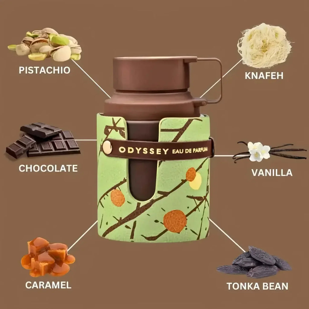 Armaf Odyssey Dubai Chocolat Unisex EDP 3.4 oz Chocolate Pistachio Perfume