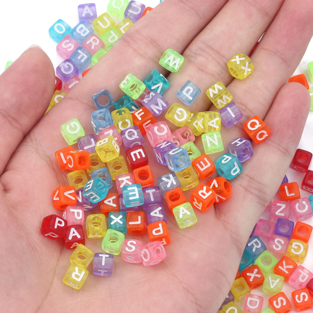 Acrylic Beads Pink Alphabet Letters Flat Round for DIY Jewelry Making