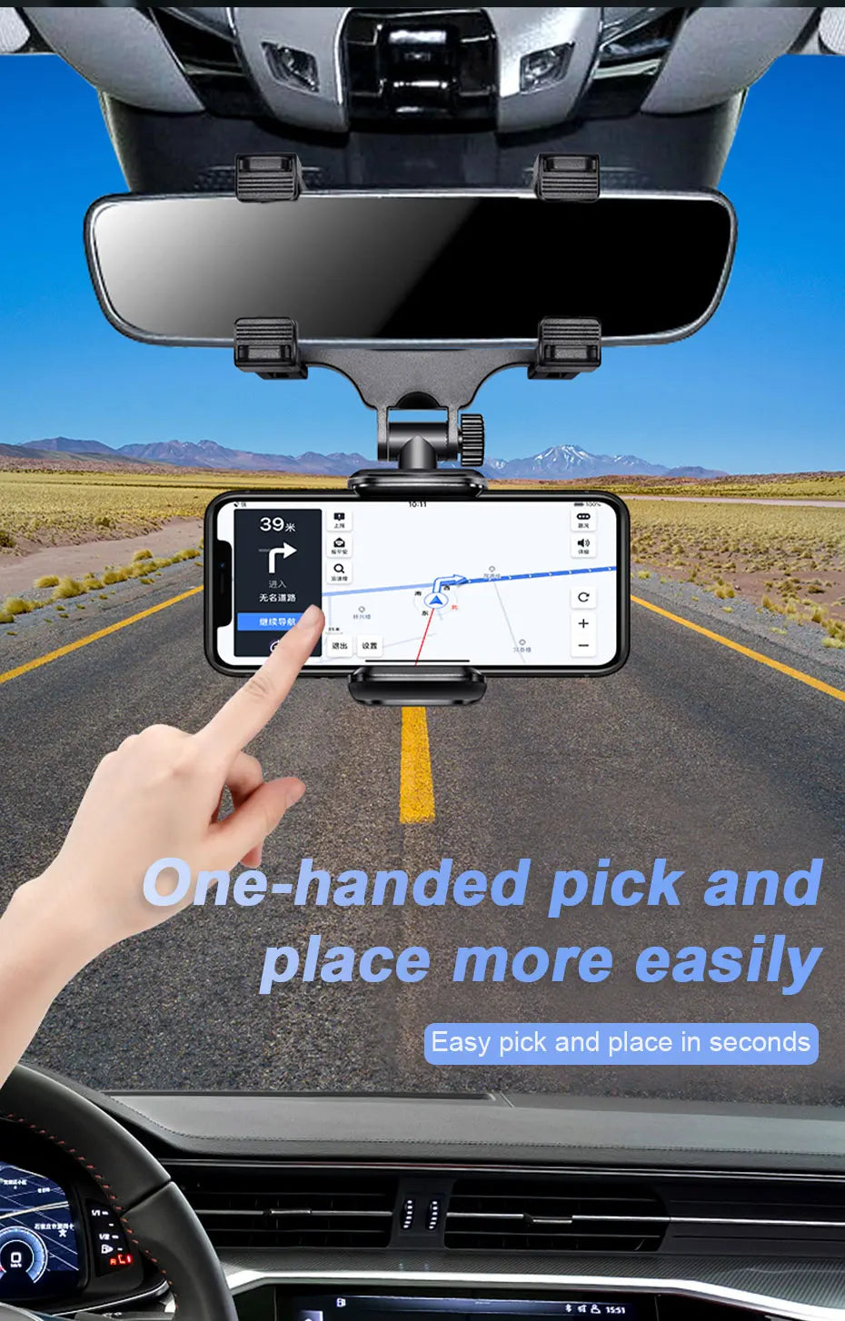 SEAMETAL Rearview Mirror Phone Holder Premium Quality Replacement Accessory