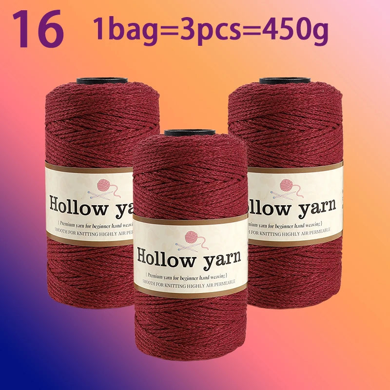 Yarn, Hollow Cord for Bags, Storage Baskets, Floor Mats & Hanging Crafts