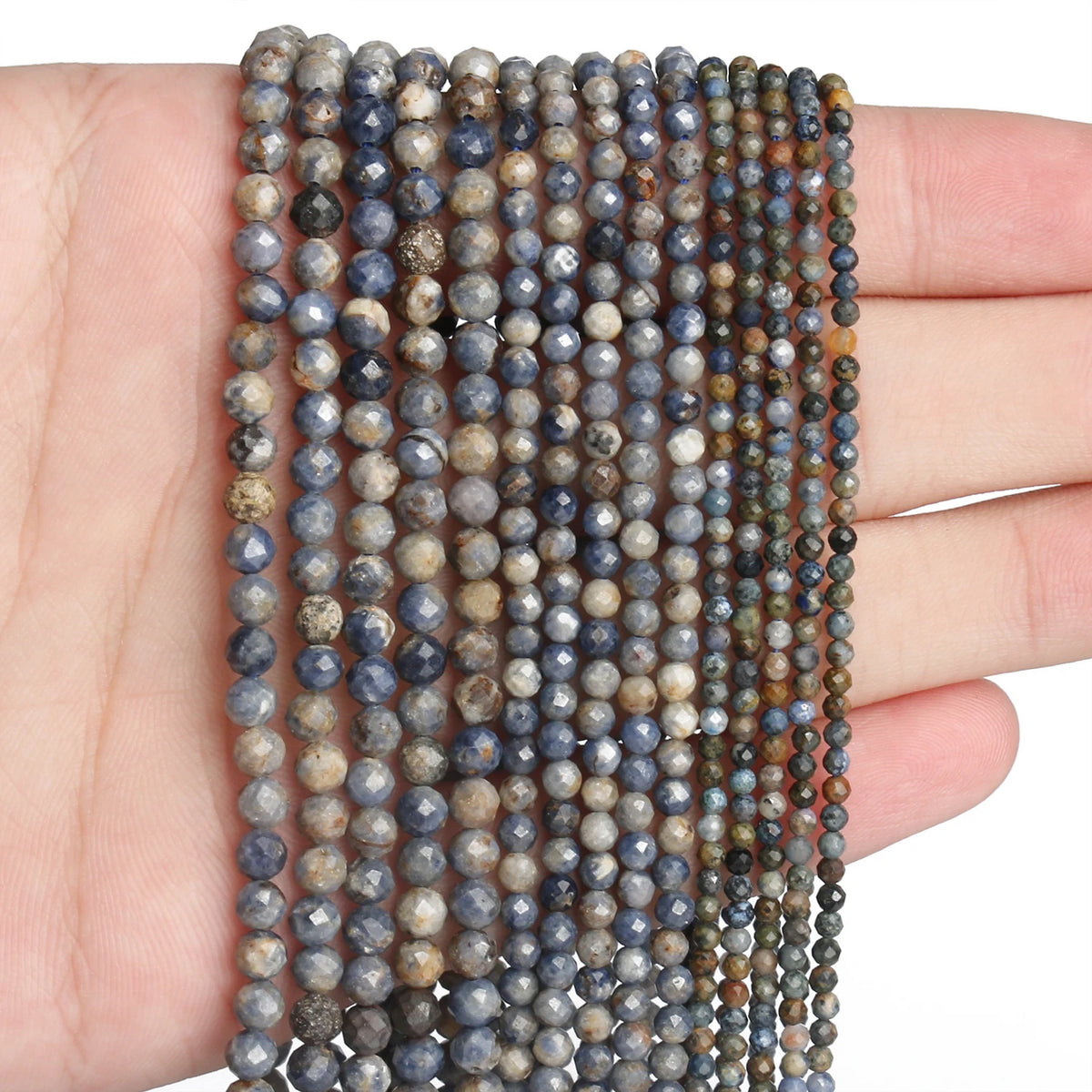 Beads Faceted Round Agates Rose Quartzs Amazonite Gemstones Tiny Craft Beads