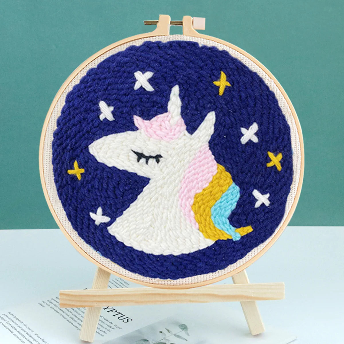 Punch Needle Kit, SDOYUNO Animal Hoop Art for Handmade Home Decor