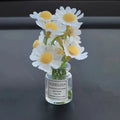Delicate Miniature Potted Flowers Assorted Car Dashboard Ornament Decoration