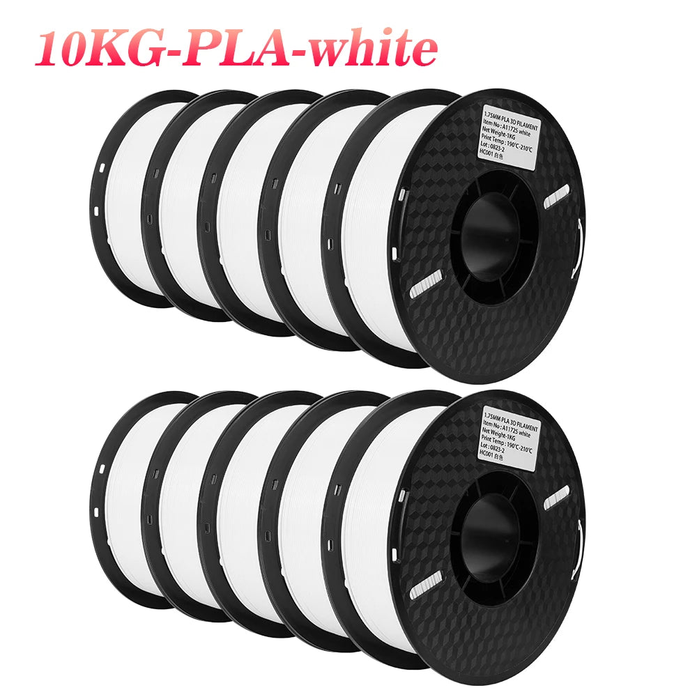 KINGROON 10KG/22LBS Multicolor PLA Filament 1KG/Roll 1.75mm For 3D Printer Material for 3D Printing 3D Printer Filament Free Shipping