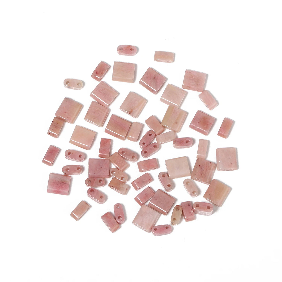 Stone Beads Rectangle Two-Hole Tiger Eye Jasper Styles for DIY Jewelry Making