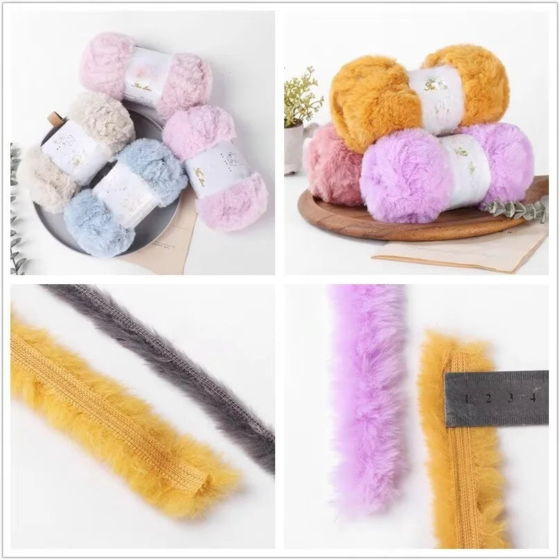 Yarn, Wide Faux Fur for Handmade Coats, Scarves, Hats & Crochet Shoes