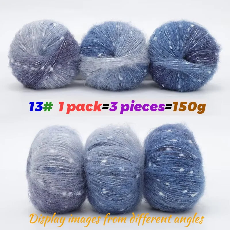 Yarn, Colorful Snow-Dot Effect for Knitting Sweaters, Hats, Scarves & Vests
