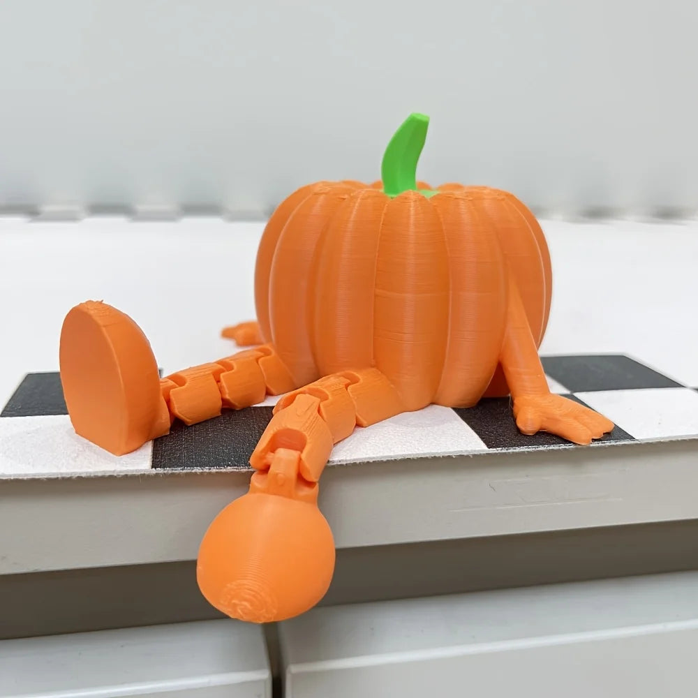 1pc Mini Pumpkin Desktop Ornament Halloween Thanksgiving Party Decoration Joint Mobile Pumpkin Cute Festival Gift Party Favors