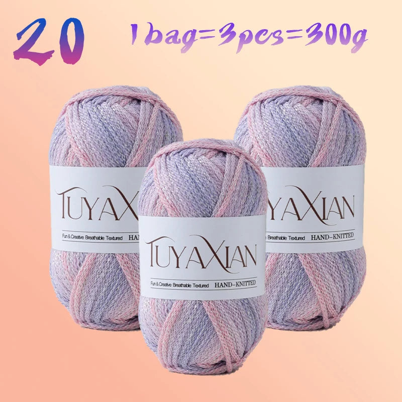 Yarn, Starlight Glitter Effect for Crochet Bags, Hats, Cushions & Crafts