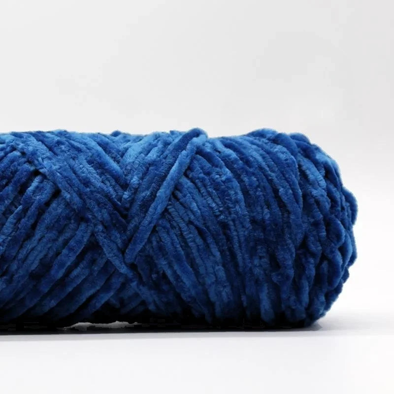 Yarn, Chenille Velvet-Style with Gold Luster for Scarves, Sweaters & Dolls