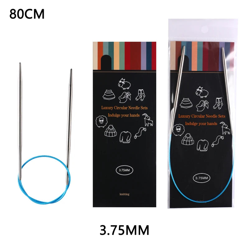 Knitting Needles, Stainless Steel Circular for Handmade Sweaters & Scarves