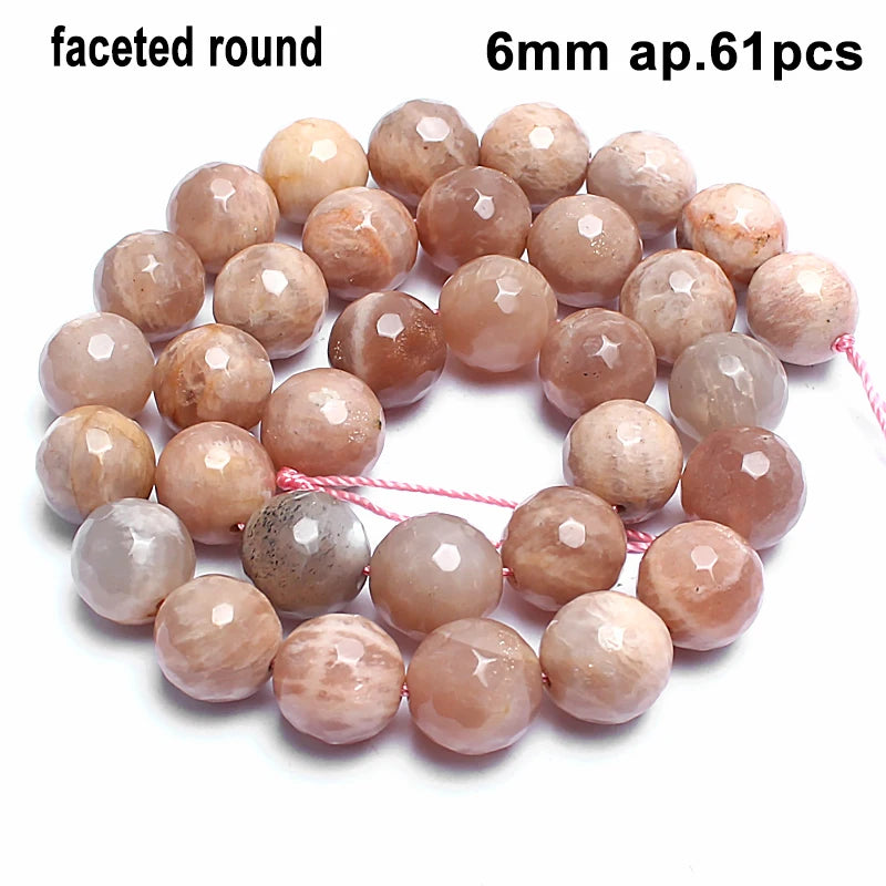 Stone Beads Nude Sunstone-Style Faceted Irregular for DIY Jewelry Making