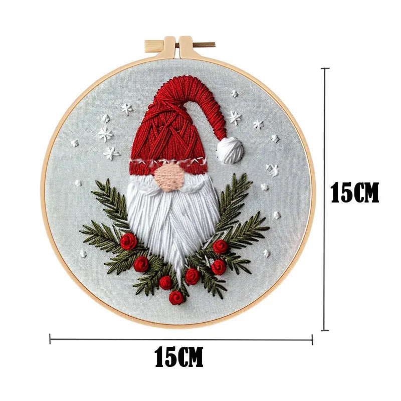 Cross-Stitch Kit, Christmas Pattern with Instructions for Handmade Decor