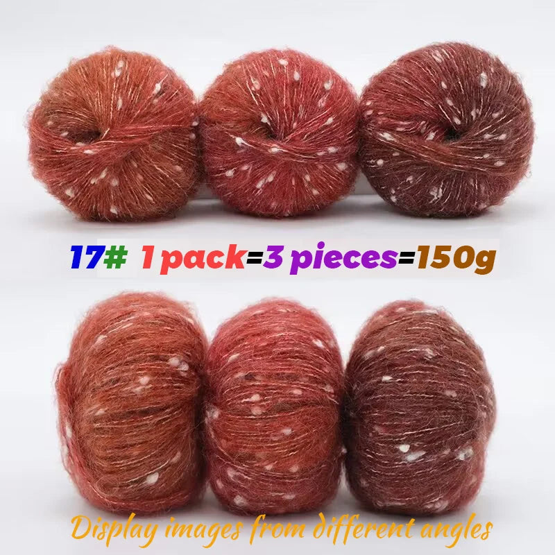 Yarn, Colorful Snow-Dot Effect for Knitting Sweaters, Hats, Scarves & Vests