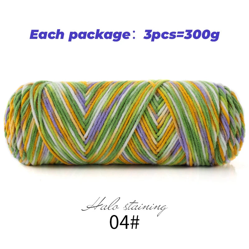 Yarn, Multicolor for Handmade Sweaters, Scarves, Blankets & Crochet Crafts