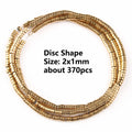 Stone Beads Gold-Tone Hematite-Style Spacer Shapes for DIY Jewelry Making