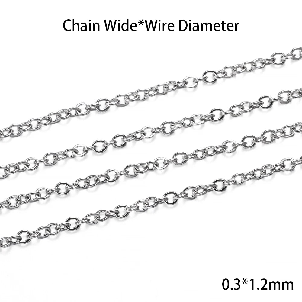 Jewelry Chains Stainless Steel Multi Styles Necklace Bracelet DIY Jewelry Making
