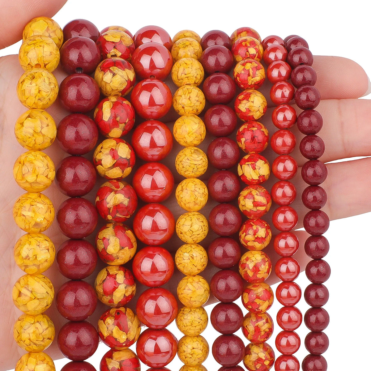 Stone Beads Cinnabar-Style Jade-Style Purple Golden Emperor Realgar Craft Beads