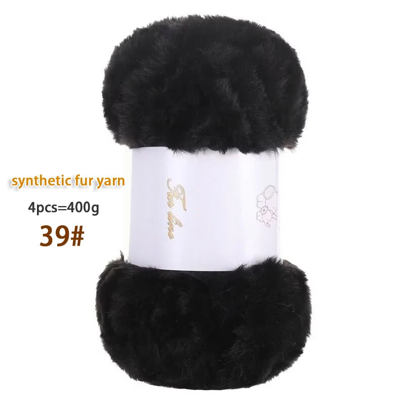 Yarn, Wide Faux Fur for Handmade Coats, Scarves, Hats & Crochet Shoes