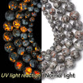 Stone Beads Round Flame-Style Assorted Stone Colors for DIY Jewelry Making