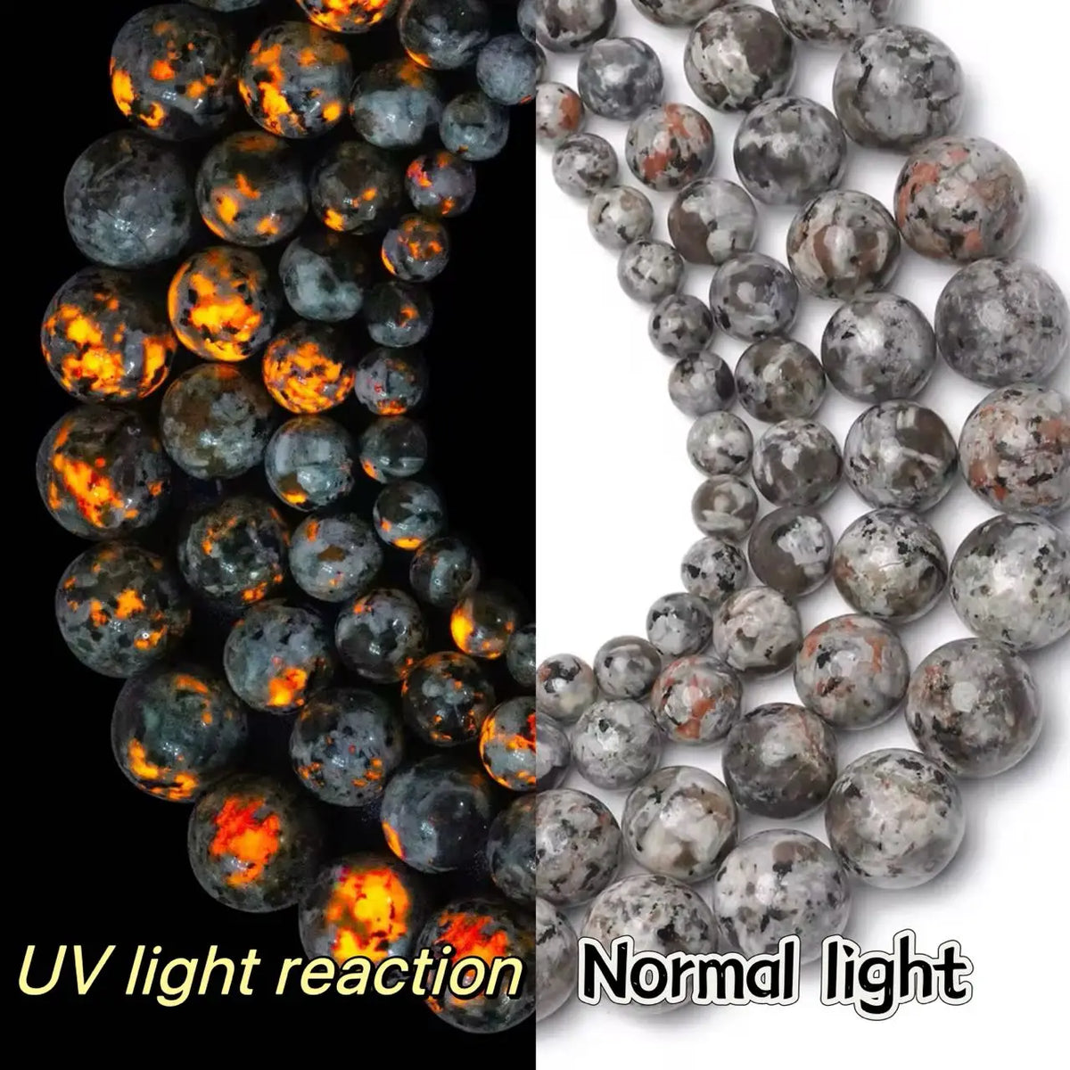 Stone Beads Round Flame-Style Assorted Stone Colors for DIY Jewelry Making